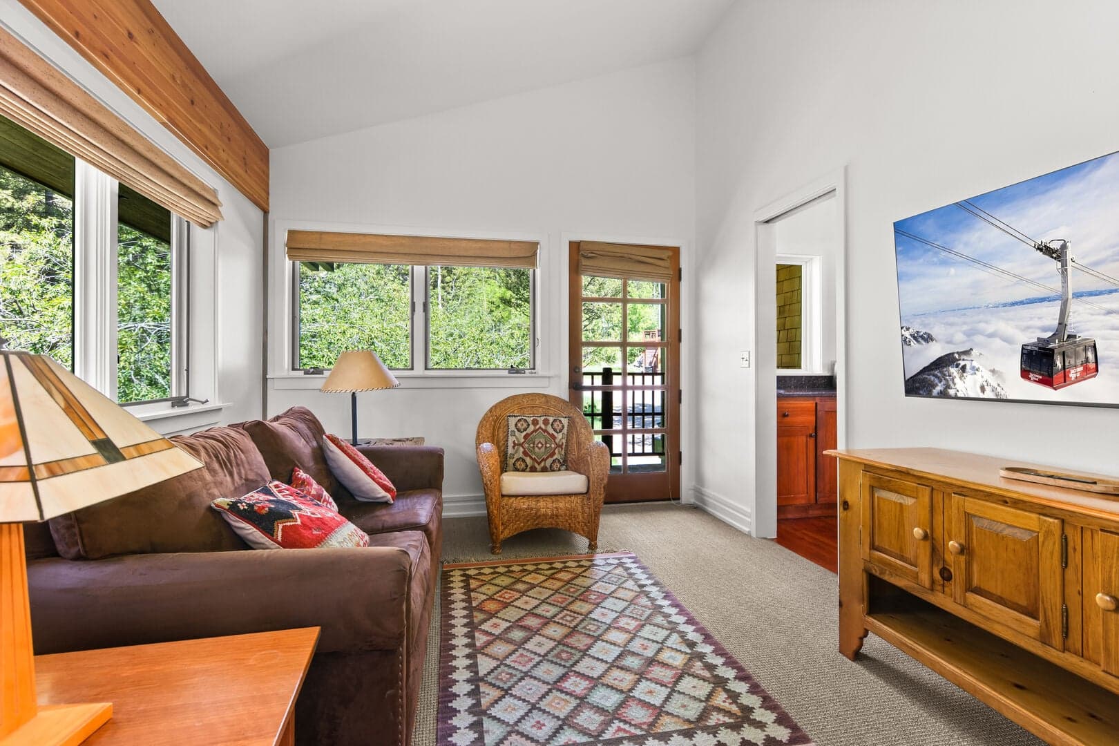 Den w/ TV and Queen Sofa Bed- Just off Kitchen w/ Privacy Doors