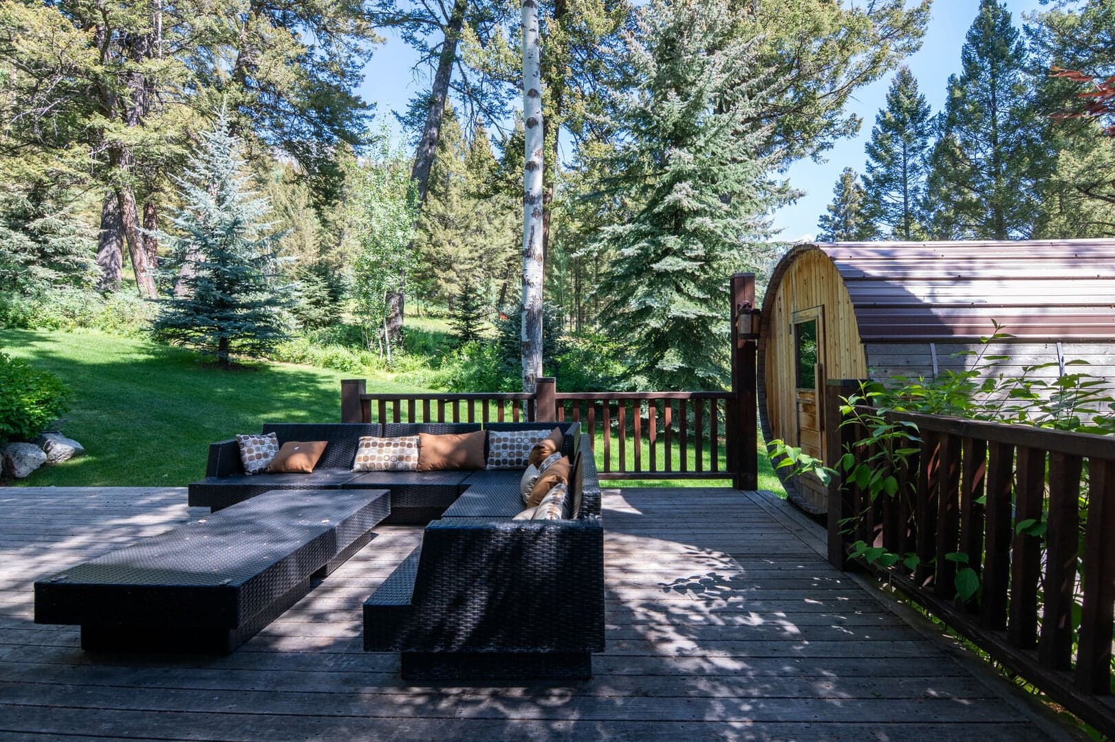 Back Deck With Sauna