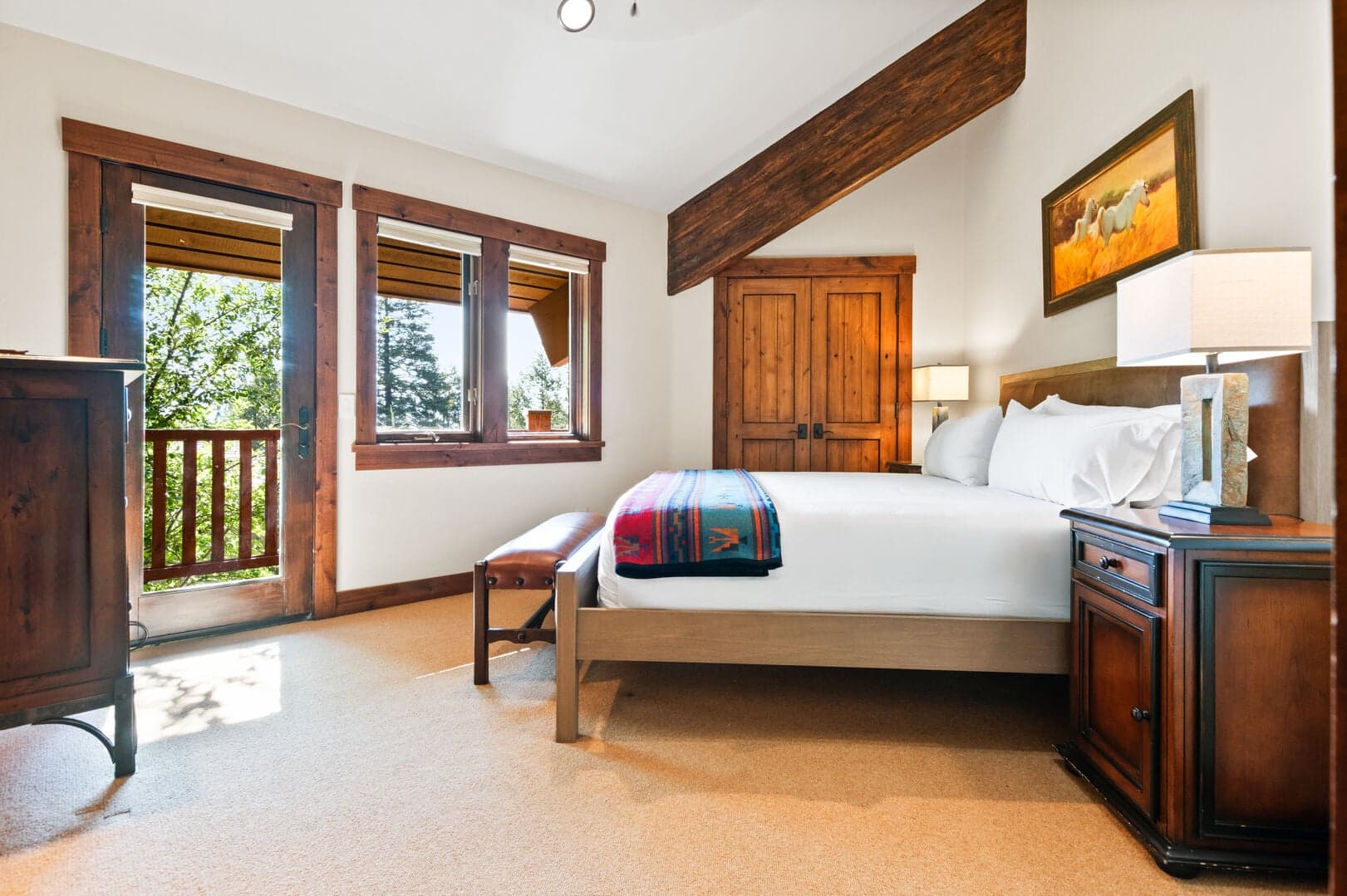 Queen Bedroom with Attached Bathroom with Private Balcony(upper level)