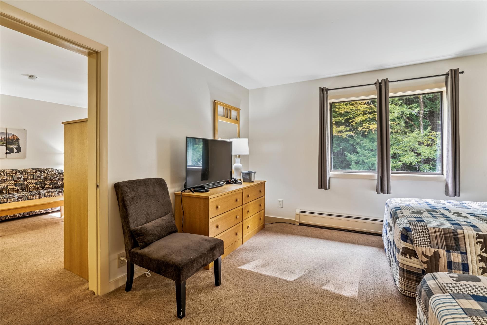 Bright sunny rooms.