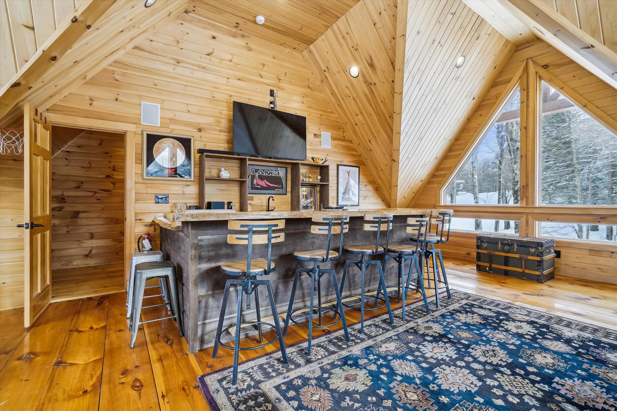 Sit at the bar and enjoy a drink.