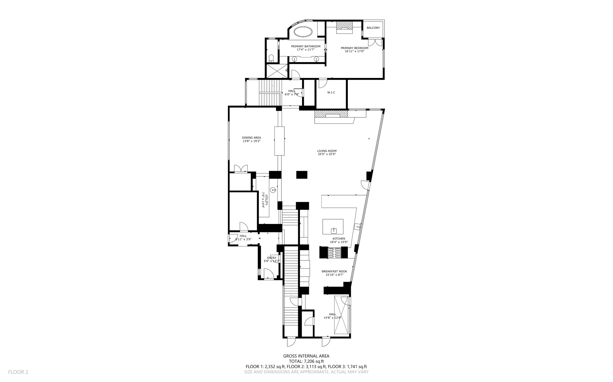 Floor plan for main floor
