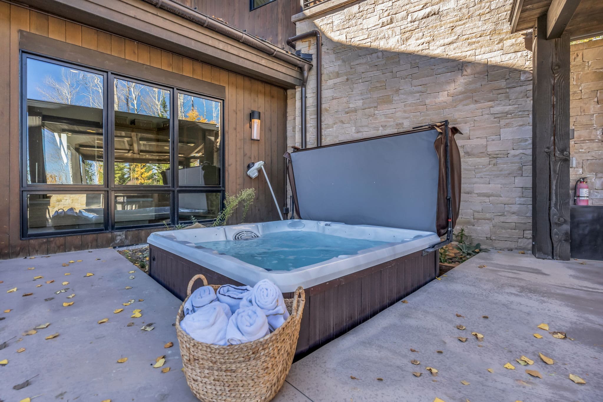 Outdoor Hot Tub in our Luxury Park City Vacation Rental