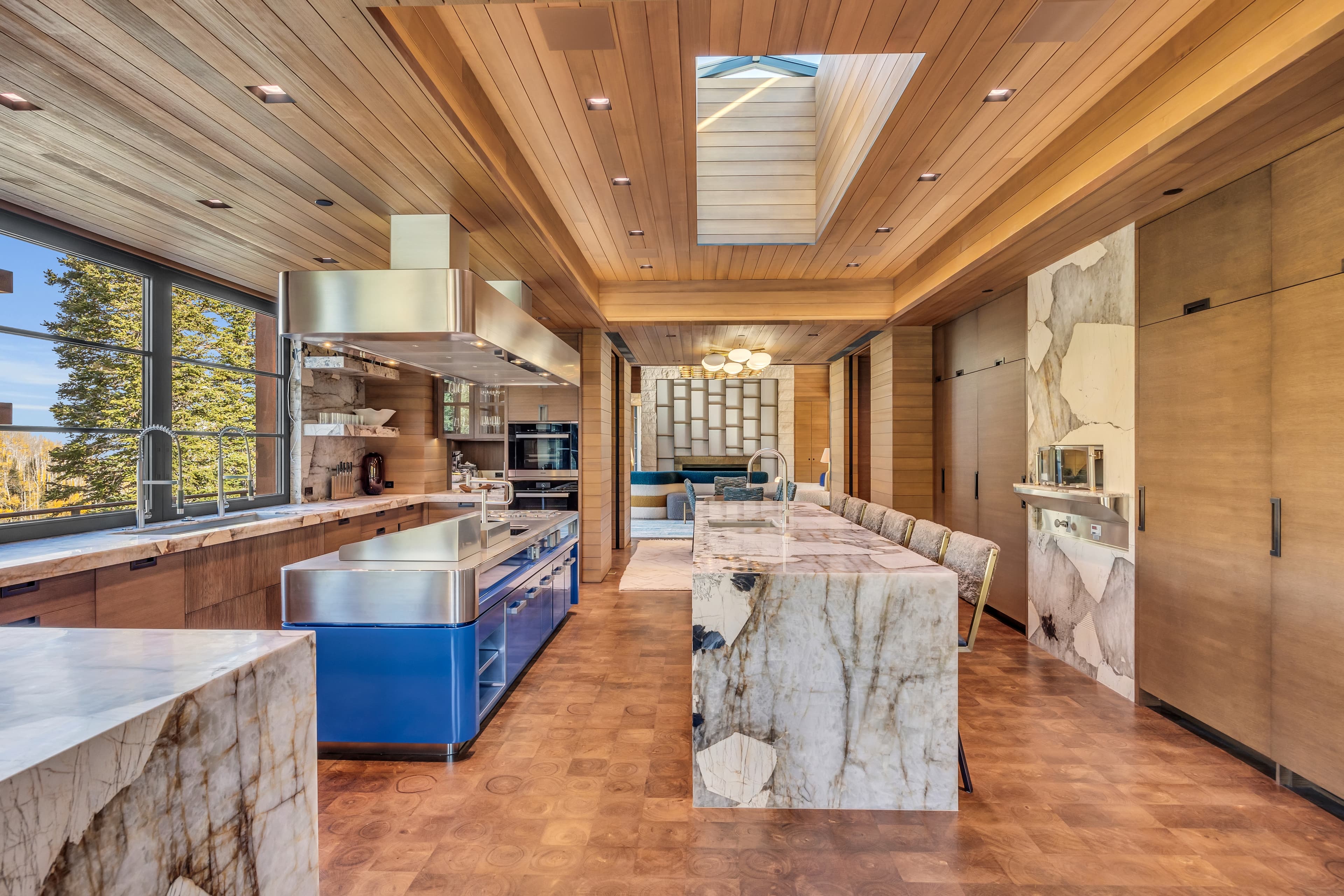 Spacious Kitchen Featuring Art Deco Design.
