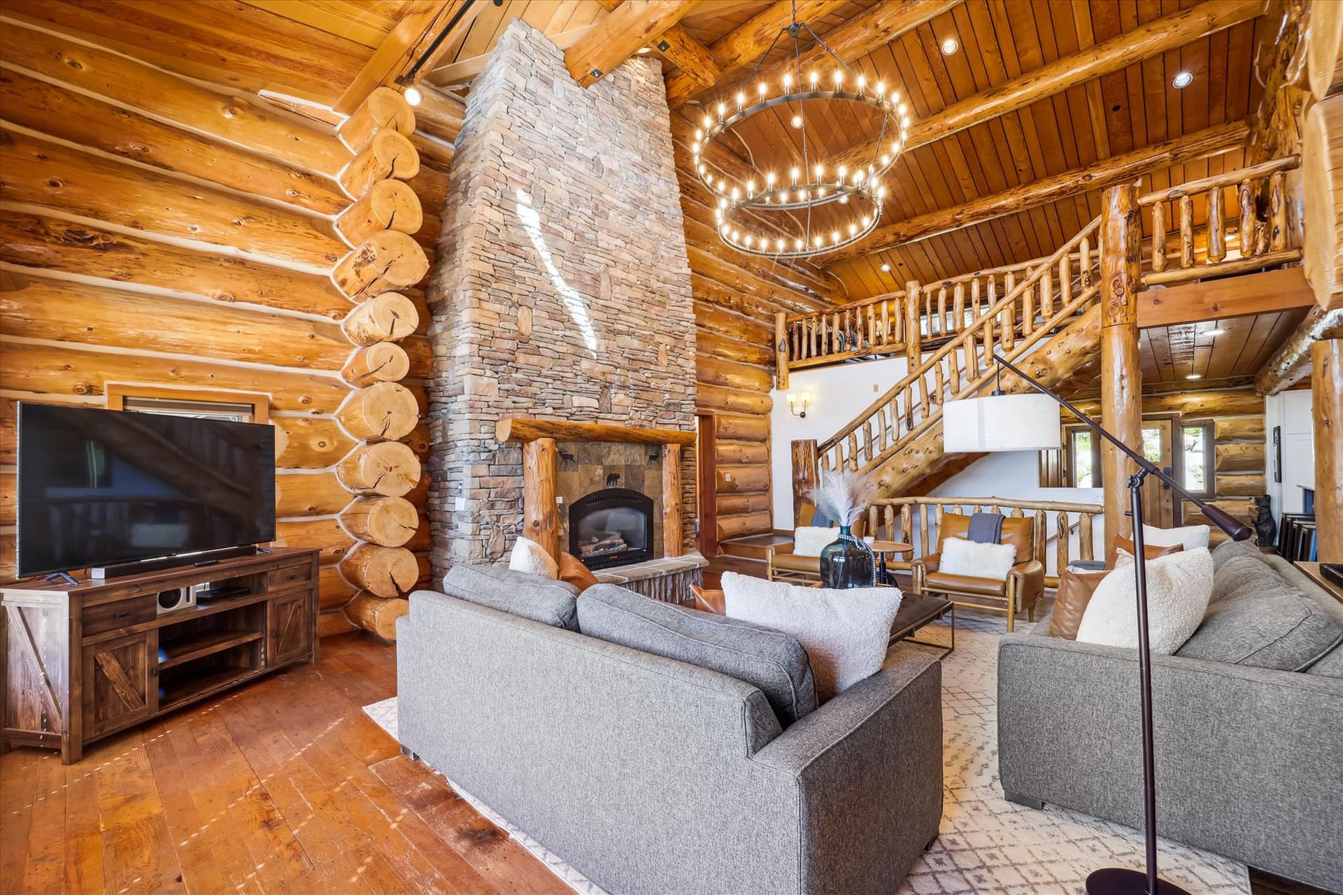 Living Area - Modern Log Cabin - Breckenridge Vacation Rental