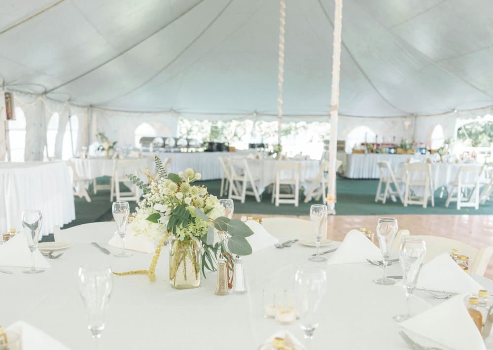 Outdoor wedding area