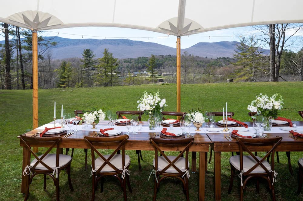 Outdoor wedding area