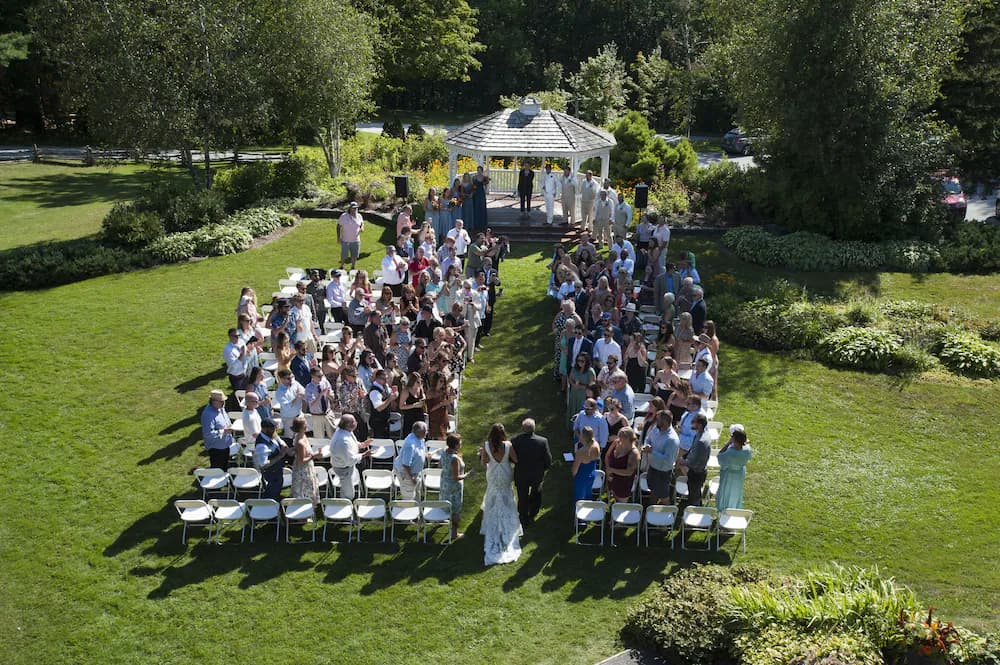 Outdoor wedding area
