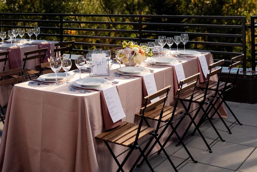 Outdoor wedding area