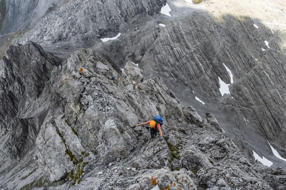 Outdoor rock climbing