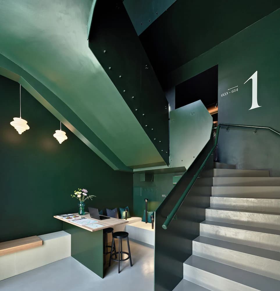 Interior entrance
